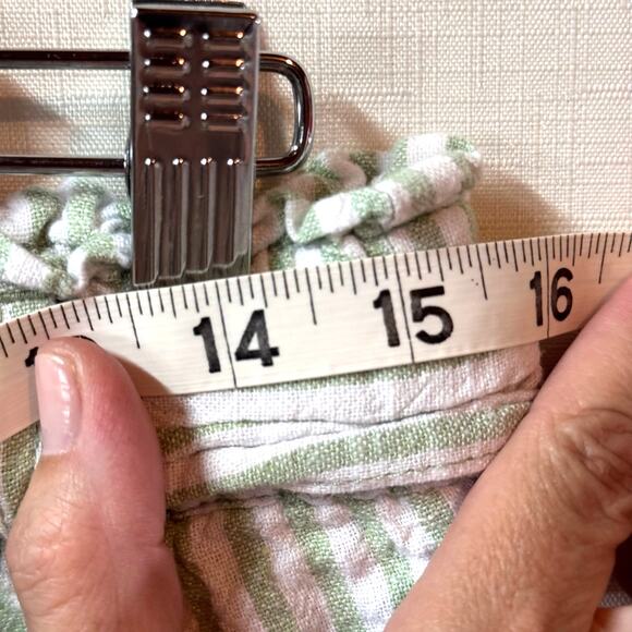 LOFT Wide Leg Linen Pants Women's M Petite Stripes Coastal Summer Beach Casual - Picture 10 of 10